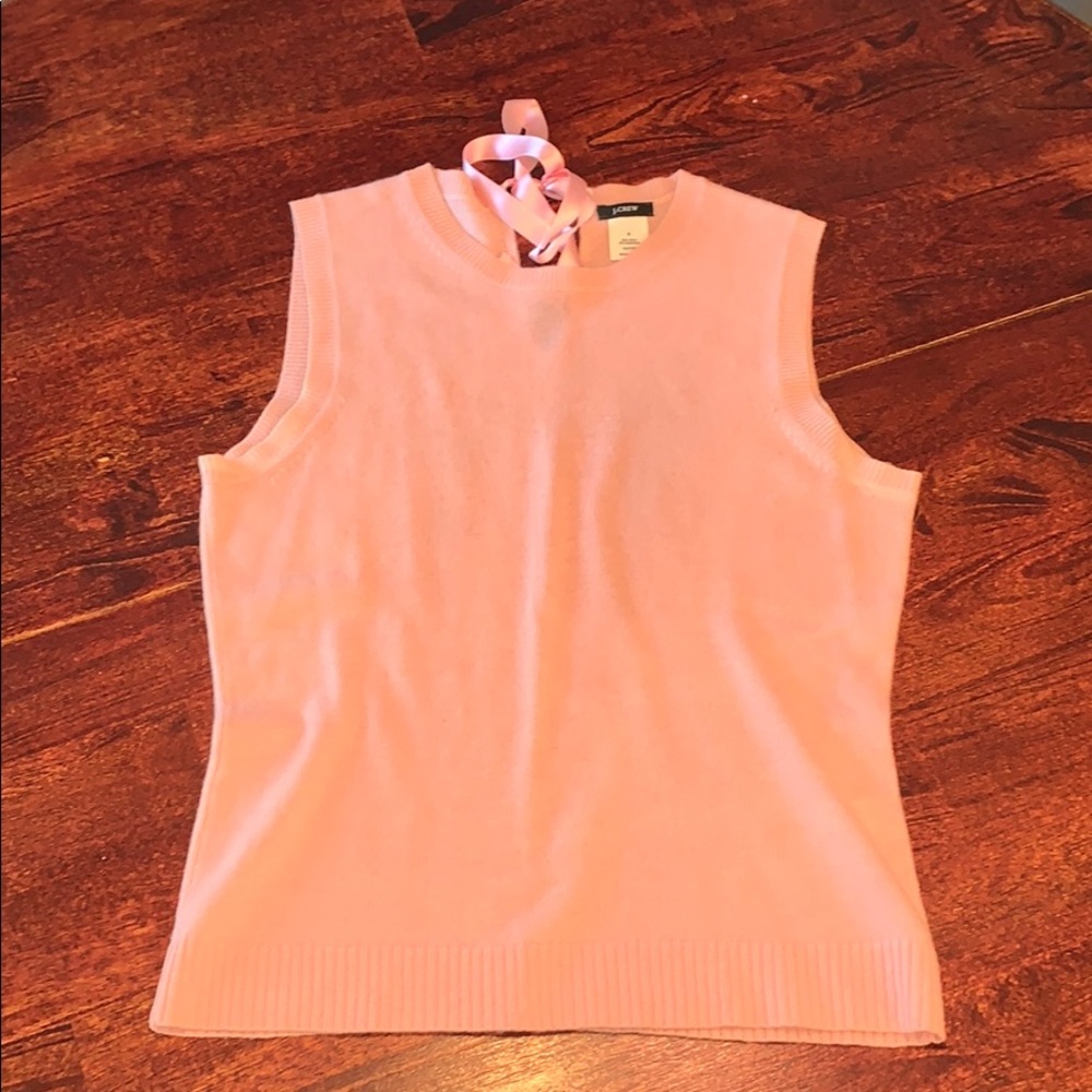 Pink sleeveless sweater